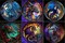 Diamond Painting Kit for Adults – 6 Pack Dragon Design, 5D DIY Full Drill Diamond Art Kits, Gem Art Craft Set for Home Decor – 12x12 Inch